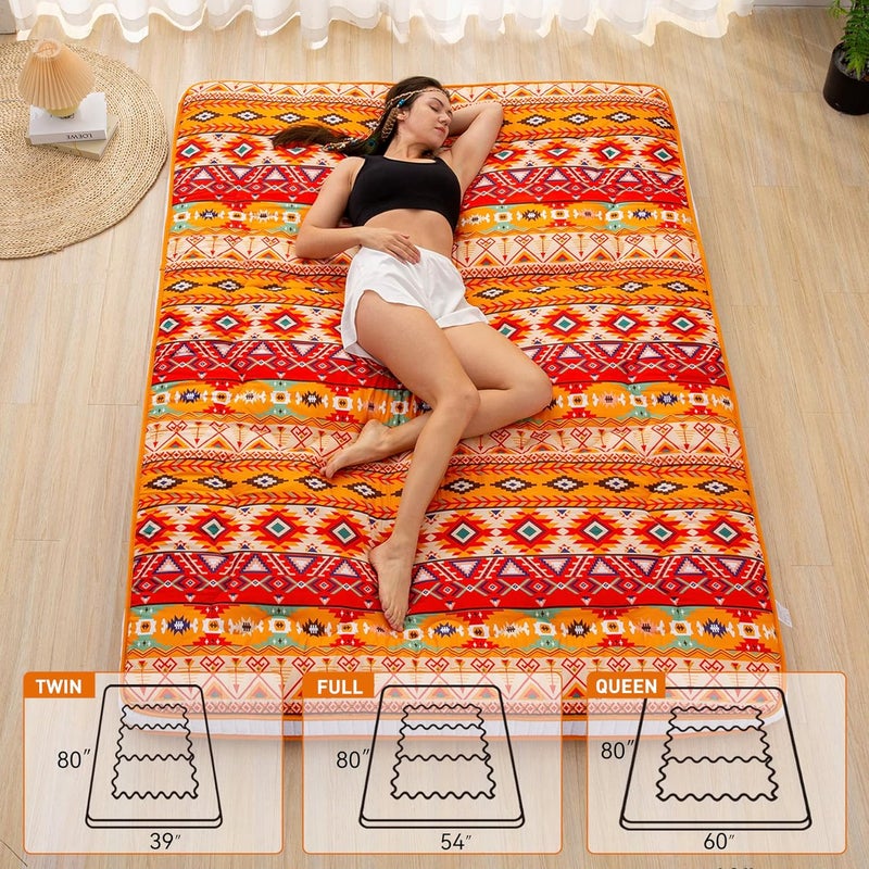DR.FUTON Japanese Floor Futon Mattress Extra Thick Folding Roll Up Bed Topper Mat for Guest,Lounger and Tavel - Image 2